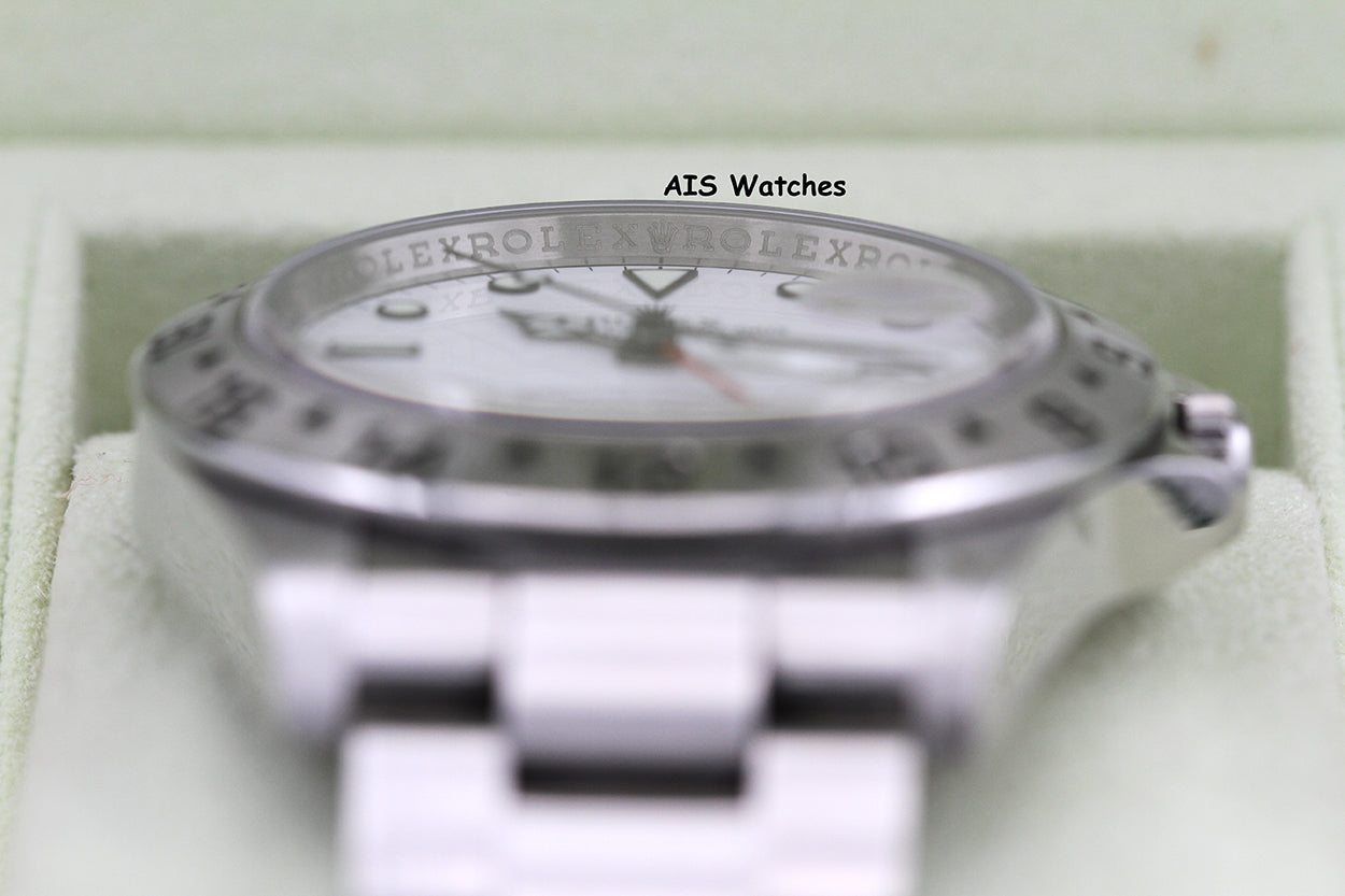 Rolex Explorer II 16570 Polar White Dial 40MM M Serial 3186 Box & Papers