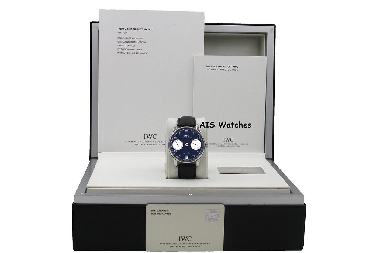 IWC Schaffhausen Portuguese 42.3MM Automatic 7 Day Laureus Edition IW500112 B&P