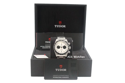 Tudor 79360N Black Bay Chronograph 41MM White Dial Stainless Steel Bracelet B&P