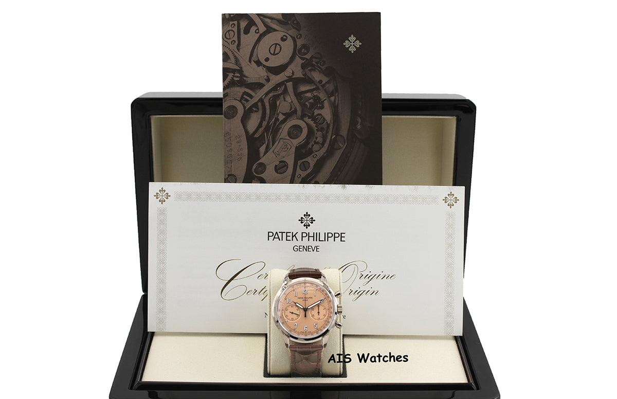 BNIB Patek Philippe Chronograph 5172G White Gold Salmon Dial Box & Papers