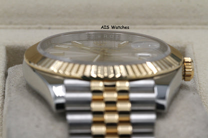 Rolex 126333 DateJust 41MM 18K YG/SS Silver Stick Dial Jubilee Bracelet 2023 Box & Papers