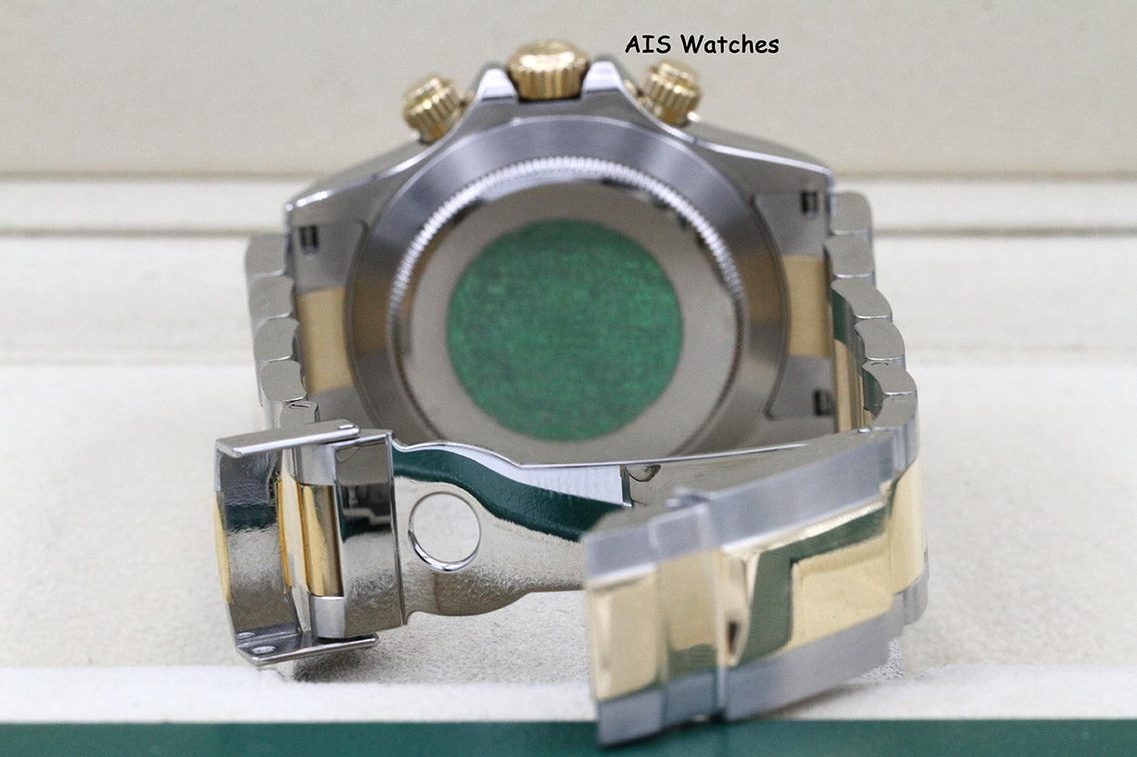 Rolex Daytona 116523 18K YG / SS White Dial F Serial