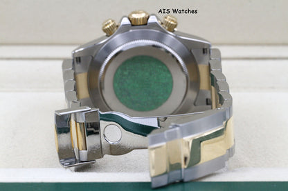 Rolex Daytona 116523 18K YG / SS White Dial F Serial