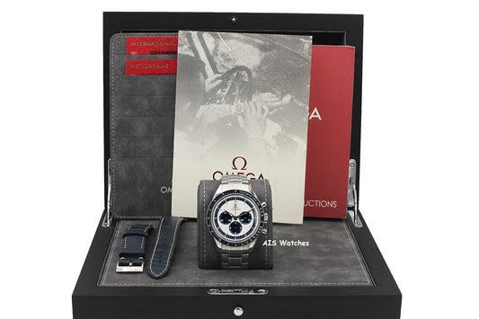 Omega Speedmaster CK2998 Blue SS Bracelet / Leather 311.33.40.30.02.001 Box&Papers