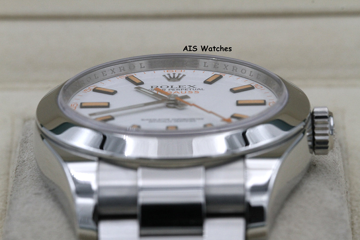 Rolex Milgauss 116400 White Dial M Serial Box & Papers