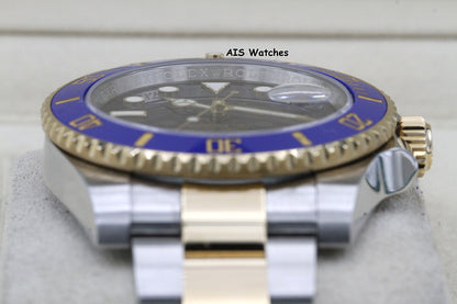 Rolex Submariner 18K YG/SS 116613LB SunBurst Blue Dial Ceramic 40MM 2018 B&P