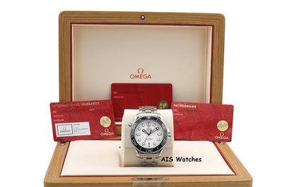 Omega Seamaster 300M SS 42MM Diver White Wave Dial 210.30.42.20.04.001 B&P