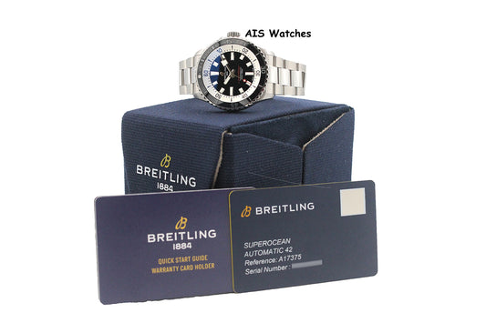 Breitling SuperOcean A17375211B1A1 Automatic Black Dial 42MM Box & Papers