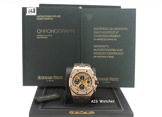 Audemars Piguet 26470OR Royal Oak Offshore Chronograph Rose Gold 42MM Box & Papers