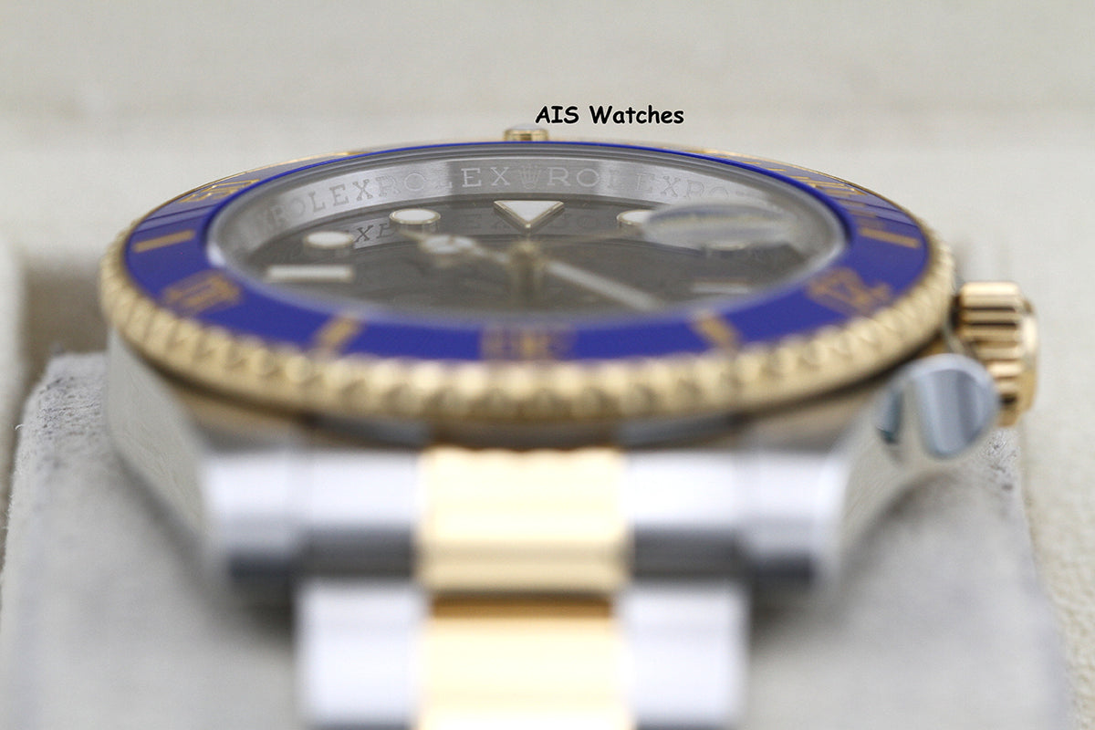 Rolex Submariner 18K YG/SS 116613LB SunBurst Blue Dial Ceramic 40MM 2018 B&P