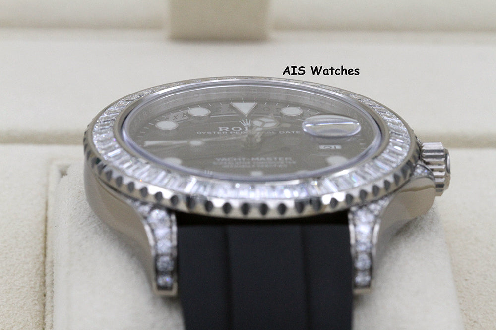 BNIB Rolex Yachtmaster 226679TBR Baguette Diamonds White Gold OysterFlex 42MM