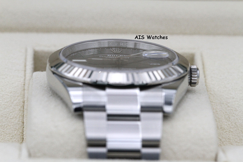 BNIB Rolex Datejust 41MM 126334 Wimbledon Slate Roman Dial Oyster Box & Papers