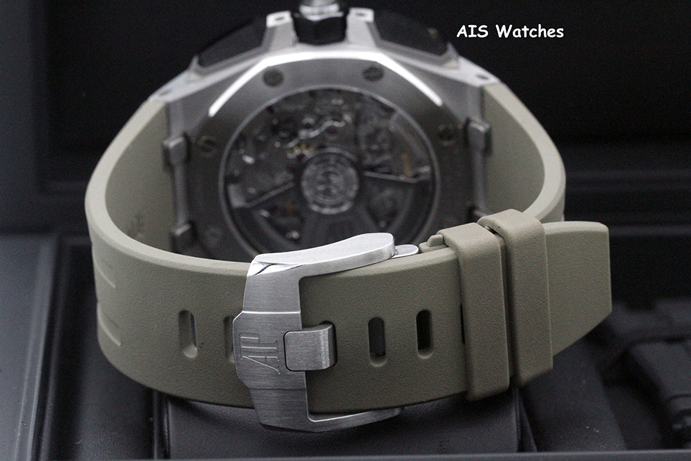 BNIB Audemars Piguet 26420SO.OO.A600CA.01 Royal Oak Offshore 43MM Taupe Dial BP