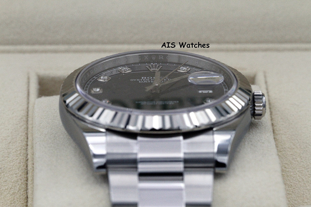 BNIB Rolex Datejust 41MM 126334 Blue Diamond Dial Oyster Box & Papers