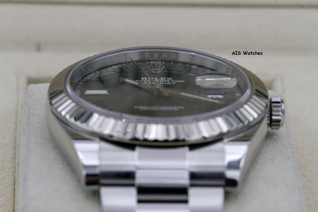 Rolex Datejust 41MM 126334 Wimbledon Slate Roman Dial Oyster 2020 Box & Papers