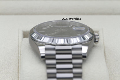 BNIB Rolex 228239 DayDate 40MM DD40 White Gold Black Stick Dial