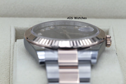 BNIB Rolex 126331 DateJust 41MM 18K RG / SS Chocolate Diamond Dial Oyster B&P
