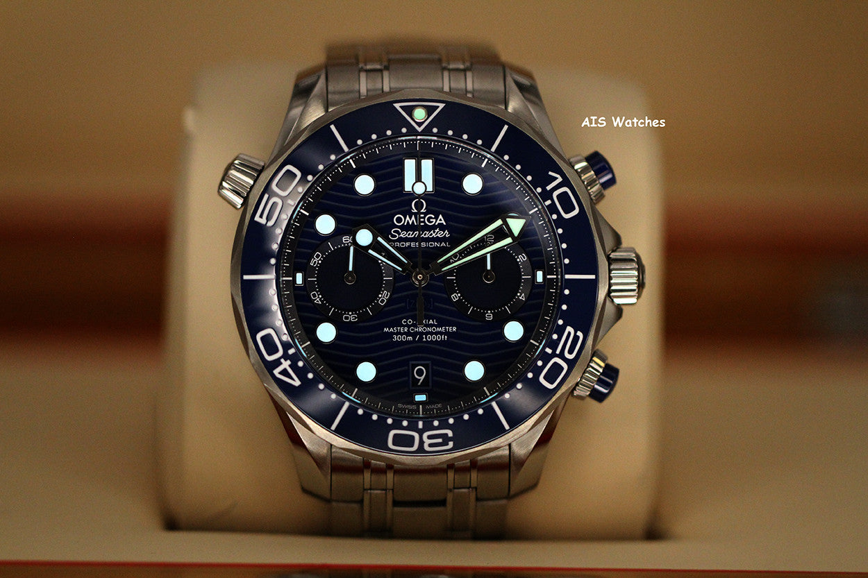 Omega Seamaster Diver 300M 210.30.44.51.03.001 Chronograph Blue Dial 44MM SS BP