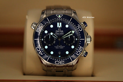 Omega Seamaster Diver 300M 210.30.44.51.03.001 Chronograph Blue Dial 44MM SS BP