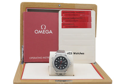 BNIB Omega Seamaster 300M Nekton Edition Black Wave SS 210.30.42.20.01.002 B&P