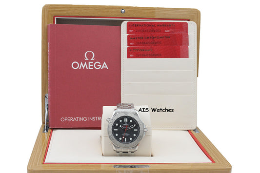 BNIB Omega Seamaster 300M Nekton Edition Black Wave SS 210.30.42.20.01.002 B&P