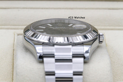 Rolex Datejust II 41MM 116334 Black Stick Dial Stainless Steel Box & Papers