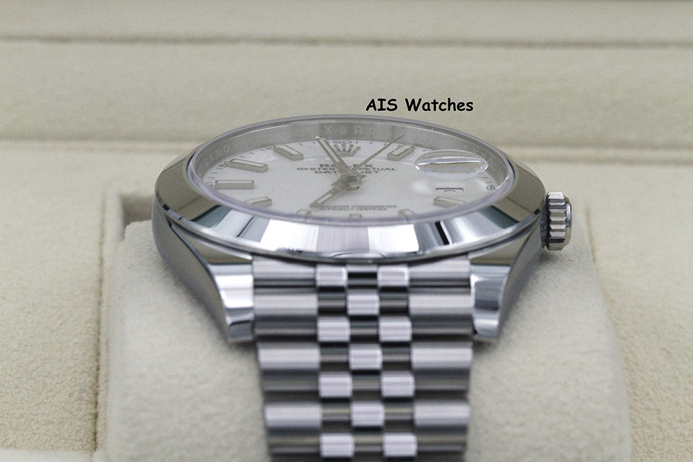 BNIB Rolex Datejust 41MM 126300 White Stick Dial Jubilee Bracelet B&P