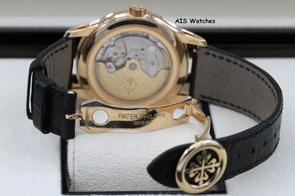 Patek Philippe Annual Calendar 5205R Rose Gold Black Dial Box & Papers