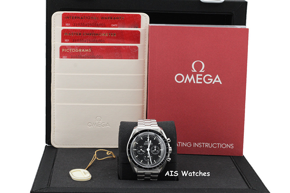 BNIB Omega SpeedMaster 3861 Moon Watch 310.30.42.50.01.001 Hesalite Crystal B&P