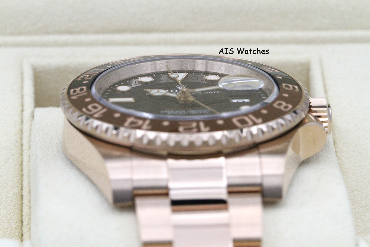 Rolex 126715 CHNR GMT Master II 18K Rose Gold RootBeer