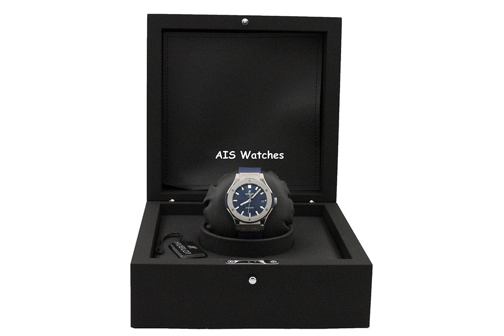 BNIB Hublot Classic Fusion Titanium 565.NX.7170.RX Blue Dial 38MM