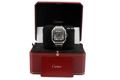Cartier Santos De Cartier Large Steel WSSA0037 ADLC Grey Dial 41MM Box&Papers
