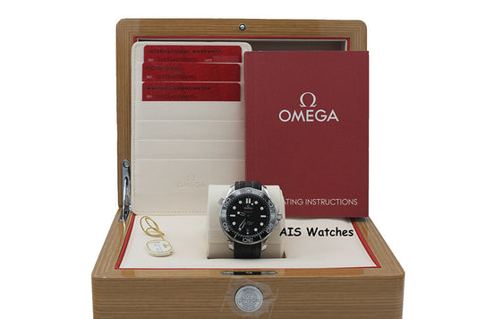 BNIB Omega Seamaster 300M 42MM Diver Black Wave Dial 210.32.42.20.01.001 B&P