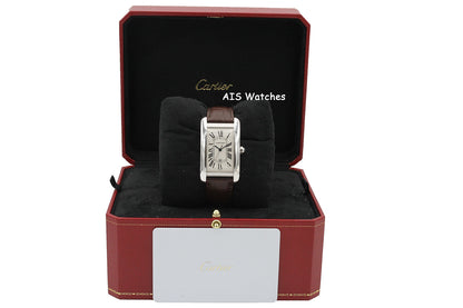 Cartier Tank Americaine W2603256 18K WG Automatic Silver Dial B&P