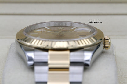 Rolex 126333 DateJust 41MM 18K YG/SS Champagne Stick Dial Oyster Bracelet 2022 Box & Papers