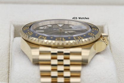 BNIB Rolex GMT-Master II 126718GRNR 18K Yellow Gold Black Dial Jubilee B&P