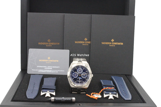 Vacheron Constantin Overseas Perpetual Calendar 4300V 18K WG Blue Dial B&P