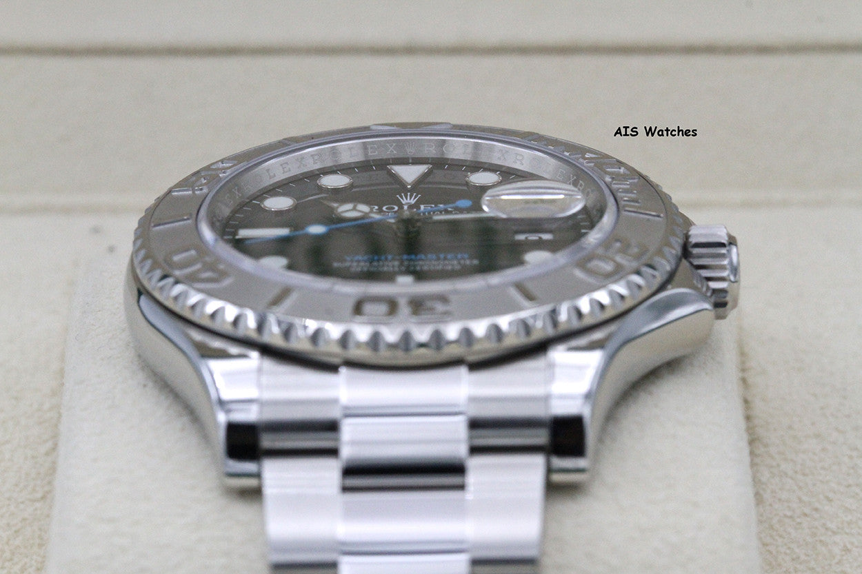Rolex YachtMaster 116622 Dark Rhodium Dial Platinum Bezel 2018 Box & Papers
