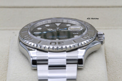 Rolex YachtMaster 116622 Dark Rhodium Dial Platinum Bezel 2018 Box & Papers