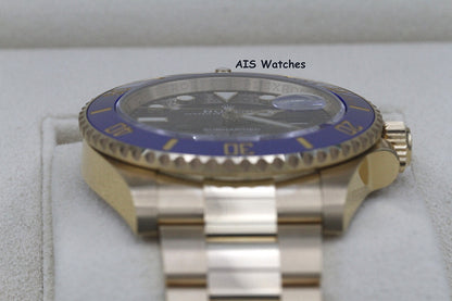 BNIB Rolex Submariner Ceramic 126618LB 41MM 18K Yellow Gold Sunburst Blue Dial Box & Papers