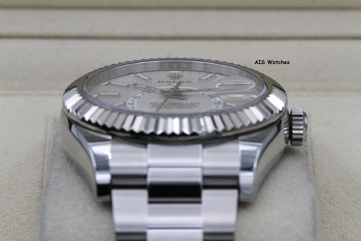 Rolex 326934 Sky-Dweller Stainless Steel White Dial Oyster 2019 Box & Papers