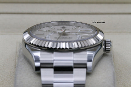 Rolex 326934 Sky-Dweller Stainless Steel White Dial Oyster 2019 Box & Papers