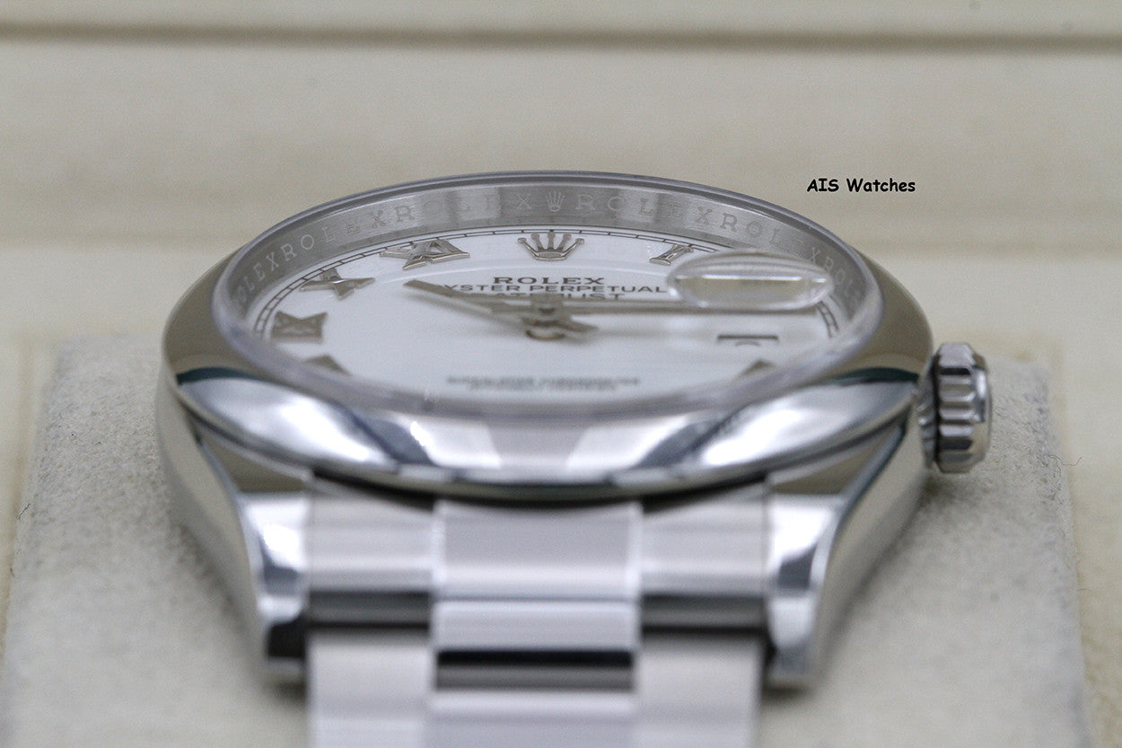 Rolex Datejust 36MM 126200 White Roman Dial Oyster DJ36 Box & Papers