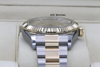 Rolex 326933 Sky-Dweller 18K Yellow Gold / SS Oyster Champagne Dial B&P