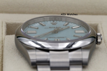 BNIB Rolex 124300 Oyster Perpetual 41 MM Tiffany Turquoise Dial Box & Papers