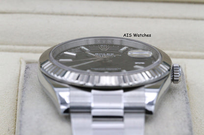 Rolex Datejust 41MM 126334 Black Stick Dial Oyster Box & Papers