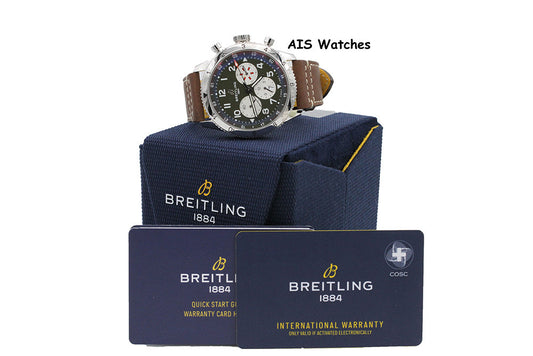 Breitling Super AVI B04 AB04452A1L1X1 Chronograph GMT 46 Curtiss Warhawk B&P