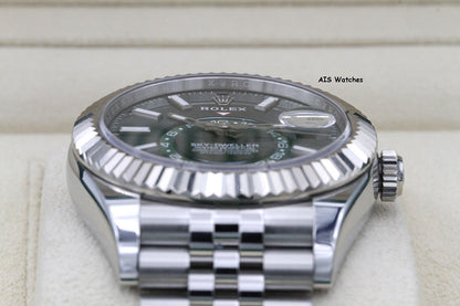 Rolex 326934 Sky-Dweller Stainless Steel Green Dial Jubilee 2024 Box & Papers