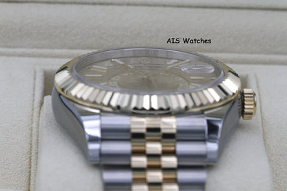 Rolex 326933 Sky-Dweller 18K Yellow Gold / SS Jubilee Champagne Dial B&P