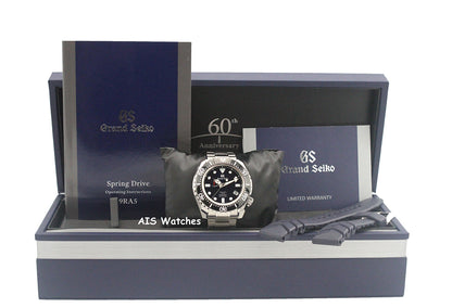 Grand Seiko SLGA001 60th Anniversary 600M Diver DARK Blue Dial B&P